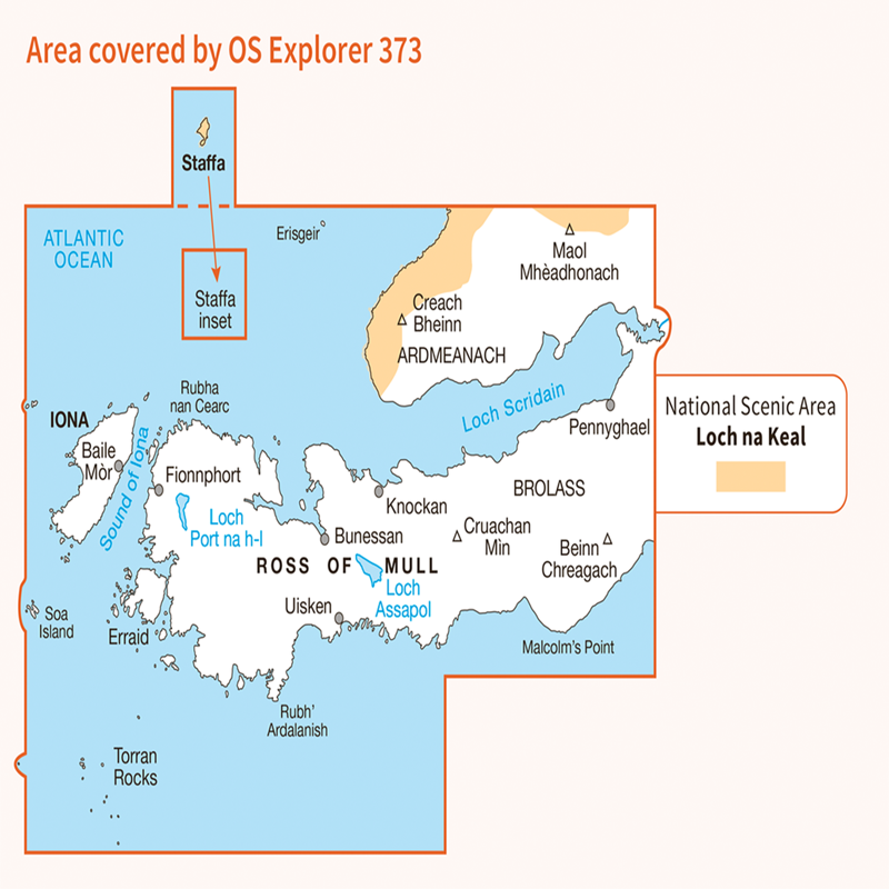 OS Explorer Map 373 - Iona Staffa Ross of Mull-2